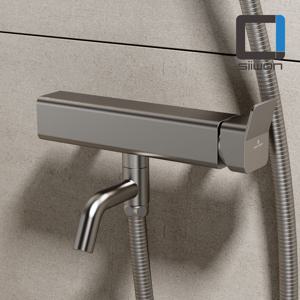 SB1-600 사각 스텐 샤워기 수전 욕조 벽붙이 수전 욕실 수도꼭지