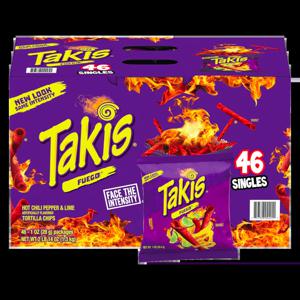 [해외] 푸에고 롤 또띠아칩 칠리라임 28.4g x 46개 미국 매운과자세트