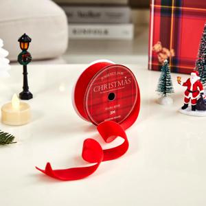벨벳 레드 리본 3M 25mm