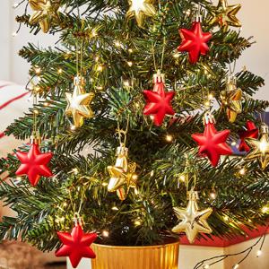 크리스마스 클래식 10PC 별 오너먼트 세트