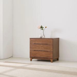 고무나무원목 월넛 3단 서랍장