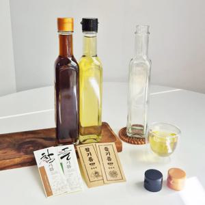 FN250S 투명사각 참기름병 250ml 밀폐 오일 간장 소스 선물용