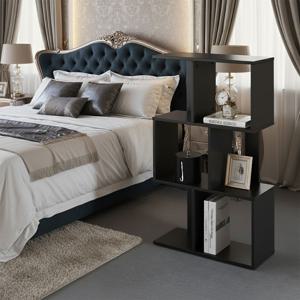 퍼즐 책장 3단 블랙 선반 수납장 진열장 책꽂이 공간분리 파티션 책장