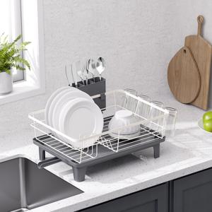 물빠짐 컵걸이 접시꽂이 싱크대 1단 식기건조대