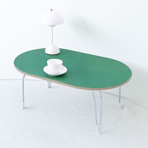 모스그린 라운드 접이식 소파 테이블 밥상 노트북 책상