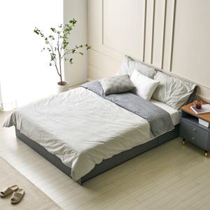 마홀앤 레스 수납침대 1단 침대프레임 무헤드형 퀸 Q