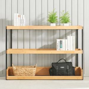 콜미 철제 책장 코너 수납 3단 거실 DIY 원목 서재 인테리어 조립식