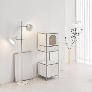 국내생산 리엘르 400 4단 모듈 철제 미드센츄리 수납 장식장 서랍장