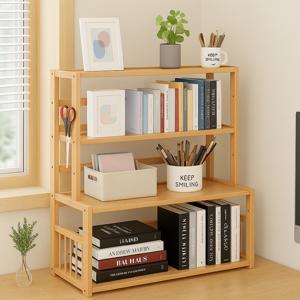 내추럴 원목 탁상 책꽂이 수납선반 미니책장 다용도 데스크정리대 북쉘프 데스크오거나이저