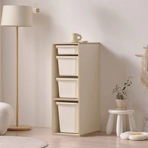 토토리 바구니 수납장 아기 유아 장간남 수납장 장난감 자동차 정리대 4단