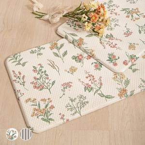 푹신핏 발편한 PVC 주방매트_플렌플라워 2size
