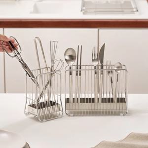 [브랜드위크] 물빠짐 위생적인 구조 스텐 304 와이어 수저통 2종 택1