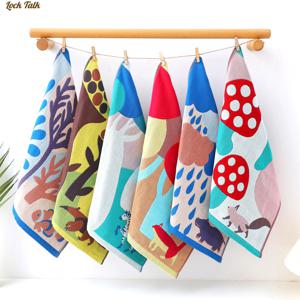 북유럽풍 핸드타올 6종 고리 주방수건 고리수건 어린이집 수건