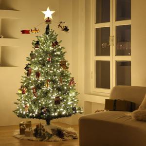 전구 일체형 평생 크리스마스 트리 무장식트리 PE 대형 조명일체형 간편한 트리 지네전구포함