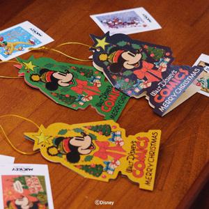 디즈니 크리스마스 미키 트리 오너먼트 카드 (3 Style)