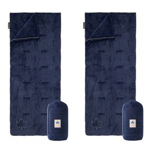 플란넬 침낭 2 블루 1+1