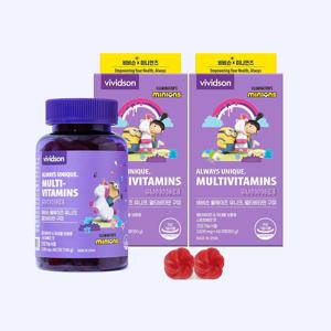 올웨이즈 유니크.멀티비타민 구미 2병/ 미니언즈 구미젤리비타민