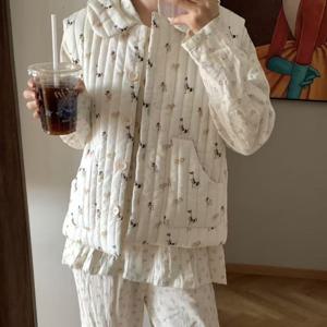 아메리칸독 순면 홈웨어 누빔 조끼 1color