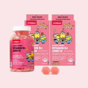 올웨이즈 써니.비타민 D3 2000 IU 구미 2병/ 미니언즈 구미젤리비타민