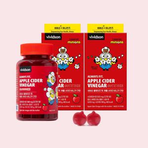 올웨이즈 핏.애플사이더비니거 구미 2병/ 애사비 미니언즈 구미젤리비타민