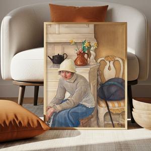 크리스마스 캔버스 포스터 104종/64.칼 라르손_스케이트를 신은 소녀