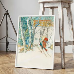 크리스마스 캔버스 포스터 104종/66.칼 라르손_스키타는 소녀
