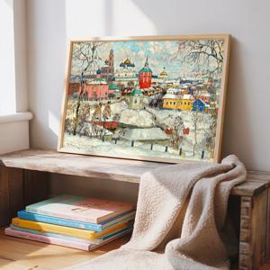 크리스마스 캔버스 포스터 104종/85.콘스탄틴 고르바토프_겨울의 세르기예프 대수도원