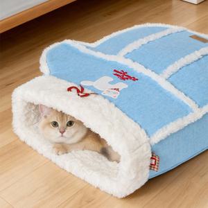 [해외] 북유럽 모던 장갑 고양이 하우스 강아지 쿠션 숨숨 집 애견방석 2size