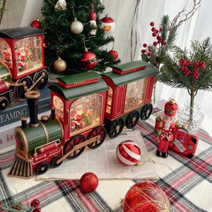 크리스마스 기차 오르골 조명 트레인 스노우볼 2칸