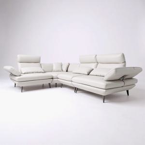 리벤토 스윙 이태리 전체 천연가죽 소파 라이트그레이, 5인용