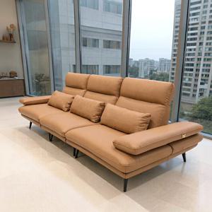 리벤토 스윙 이태리 전체 천연가죽 소파 위스키브라운, 4인용