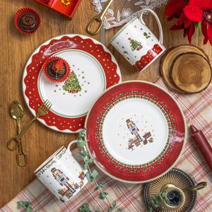 프라우나 크리스마스 라인 마이노엘 넛 크래서 접시 머그 4P세트
