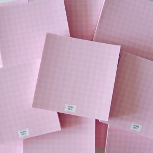 체크 떡메모지 메모장 - 핑크