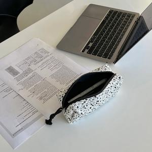 네모 필통 - 스팟화이트 / 펜슬케이스 펜파우치 학생 선물