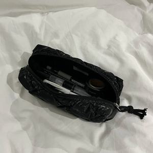 네모 필통 - 퀼팅블랙 / 펜슬케이스 펜파우치 학생 선물