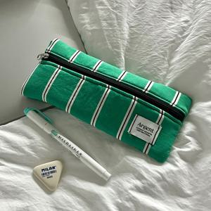 플랫 필통 - 리베라 그린/ 펜슬케이스 펜파우치 학생 선물