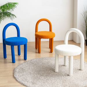 [리퍼] 루밍 스툴 인테리어 패브릭 컬러 화장대 의자 포인트 3colors