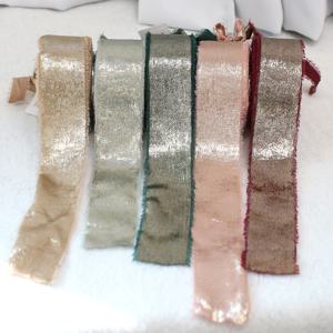 하늘하늘 골드펄 레이스 리본 35mm 1롤 크리스마스 선물포장 금박 트리장식 찰랑찰랑