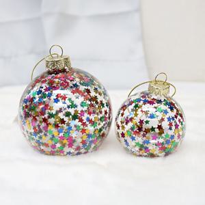 크리스마스 미니 별사탕 원형 유리볼 오너먼트 트리 리스 장식 가랜드 오브제