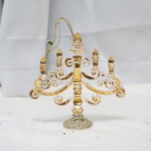 크리스마스 촛대모양 플라스틱 오너먼트 트리 리스 장식 가랜드 원예수업