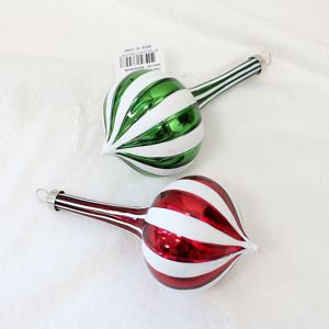 크리스마스 클래식 롤리팝 길쭉이 유리 오너먼트 트리 리스 장식 가랜드