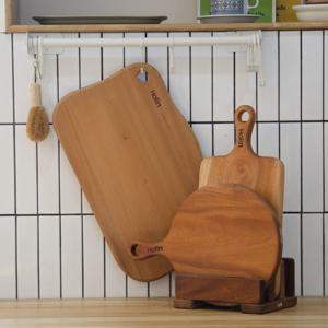 하드우드 마호가니 통원목 플레이트 수제 나무도마 4종세트 A