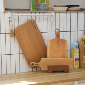 하드우드 마호가니 통원목 플레이트 수제 나무도마 4종세트 B