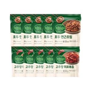 비비고 호두연근조림 90g x5개+고추장쥐포볶음 60g x5개