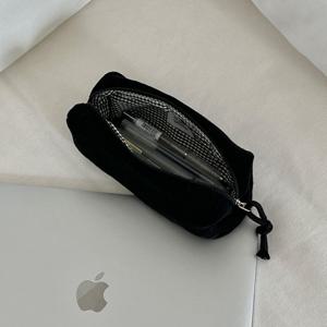 네모 필통 - 테리블랙 / 펜슬케이스 펜파우치 학생 선물