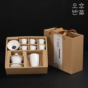 입문용 다도 세트 개완 공도배 찻잔 차거름망 백자 개완배