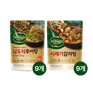 비비고 남도식추어탕 460g x9개+감자탕 460g x9개