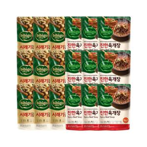 비비고 진한 육개장 500g x9개+감자탕 460g x9개