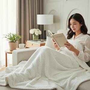 헤링본 양털 담요 150x200cm 부드럽고 따뜻한 무릎담요 침대 쇼파캠핑블랭킷