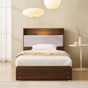 블렌드 LED 템바보드 수납 침대프레임 SS Q